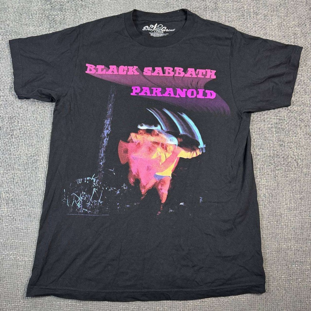 Electric Circus Black Sabbath Paranoid Graphic Tee Mens Large Black 2013 Rock